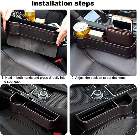 Car Seat Gap Storage Box - Black